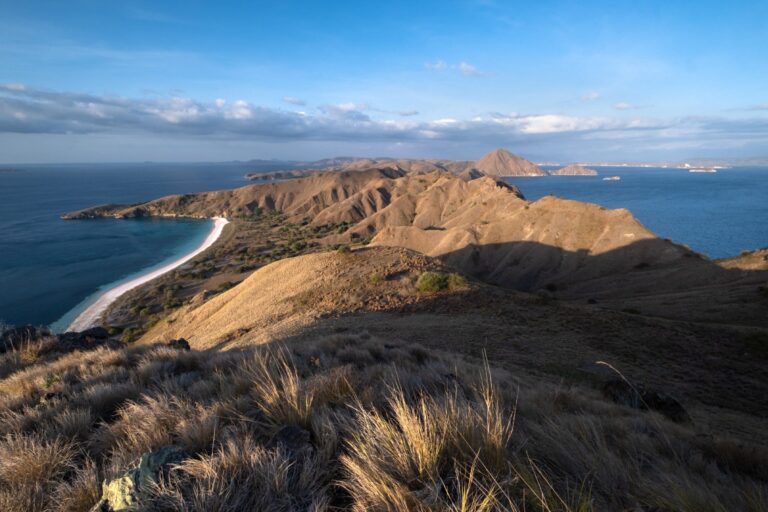 View from Padar Island over the curved bays of Komodo National Park